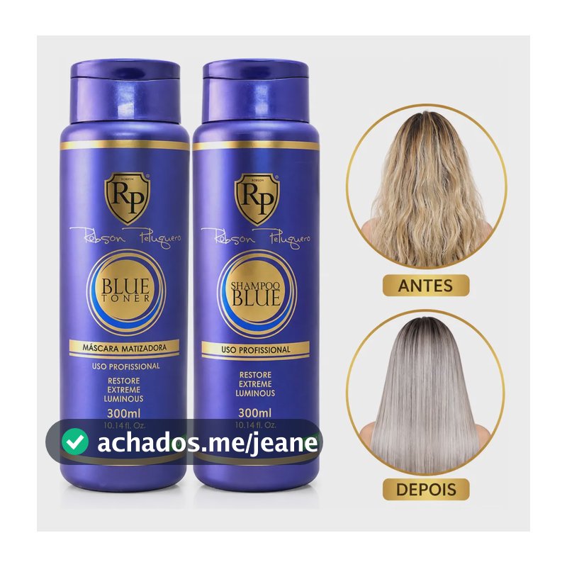Kit Blue Home Care 600ml Matizador Platinado Robsonpeluquero