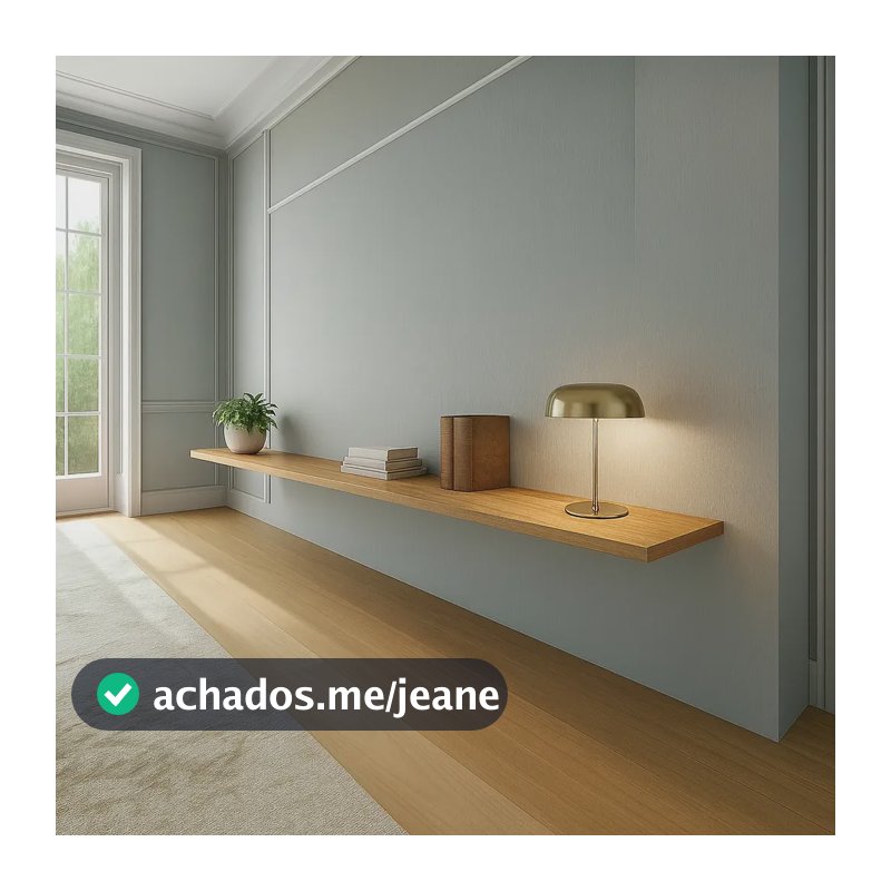 Prateleira Tampo Amadeirado 180x20 15mm Com Suporte  Amadeirado