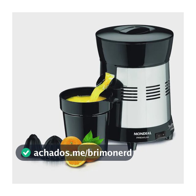 Extrator De Frutas Mondial Turbo Premium Preto 250w Bivolt Preto