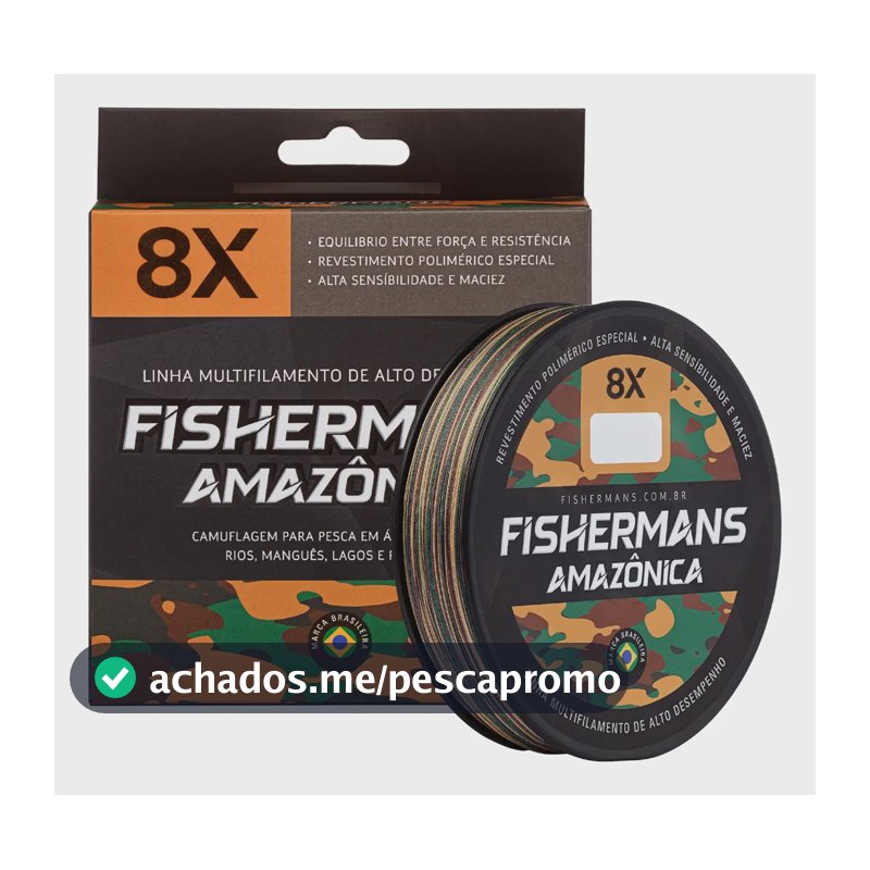 Linha De Pesca Fishermans Multifilamento 8x 150m Cor Amazônica - 0.32mm 40 Libras
