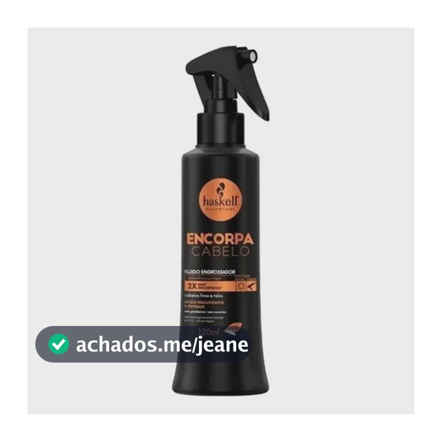Fluido Engrossador de Fios Haskell Encorpa Cabelo de 120mL