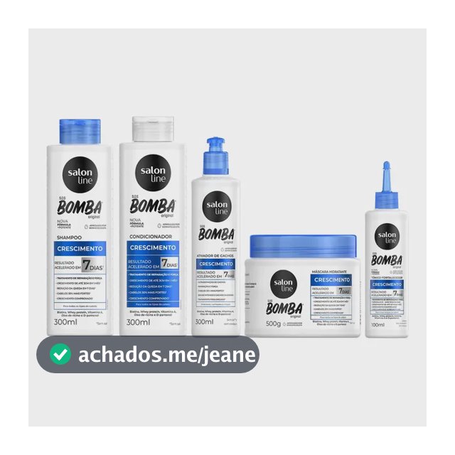 Kit Crescimento Sos Bomba Ativador De Cachos Salon Line