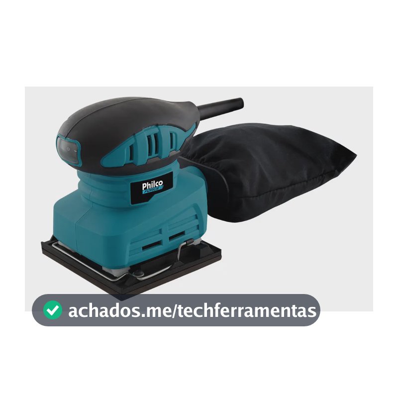 Lixadeira Orbital Philco 14000 OPM Coletor de Pó Base 1/4 Profissional PLO01