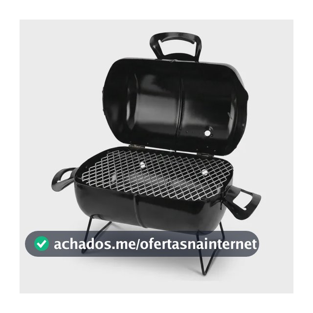 Churrasqueira Bafinho Tambor Portátil Com Grelha Churrassco Preto