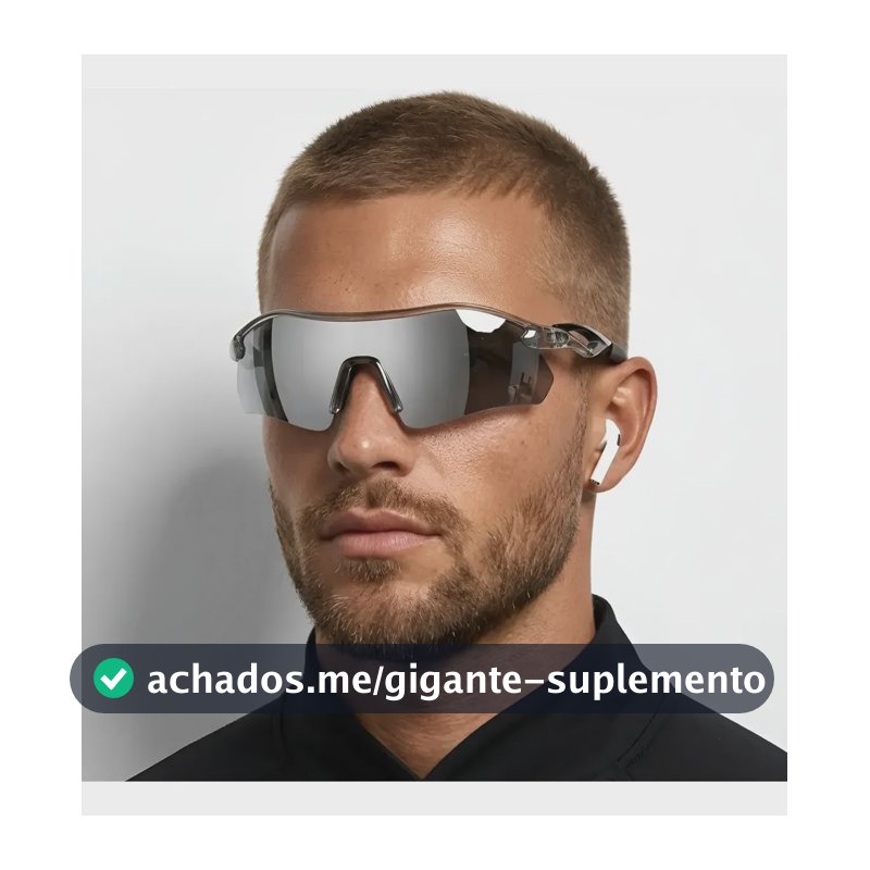 Óculos Esportivo De Sol Corrida Bike Baixa Beach Tenis Uv400 Cinza Prata Espelhado