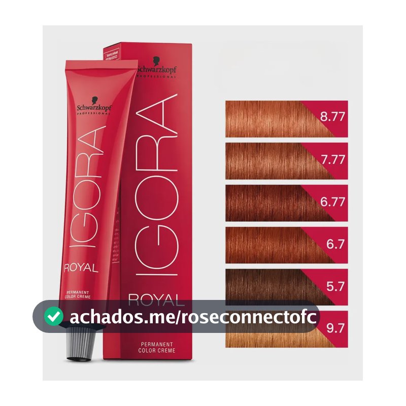 Igora Royal Coloração Cabelo Schwarzkopf Tintura 60g - Cores 7-77