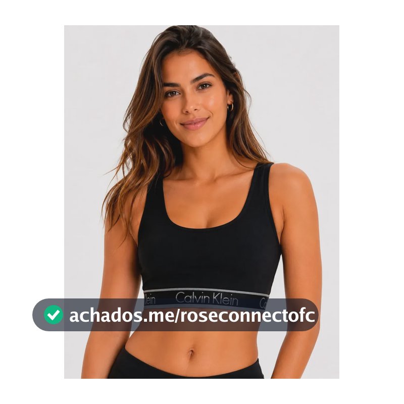 Top Calvin Klein Regata Fitness Cotton Conforto Original Preto Liso Gg