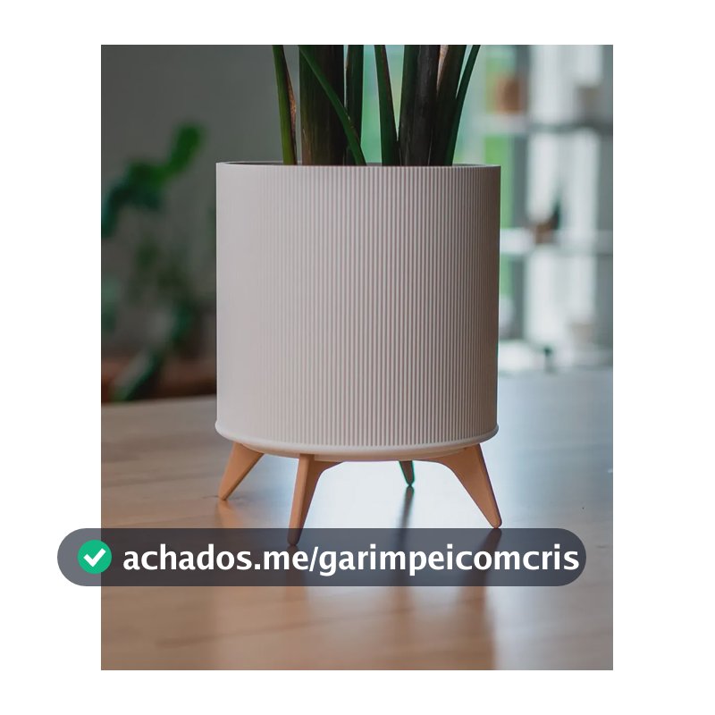 Vaso De Planta Decorativo Suspenso Jardim Sala Branco Listras