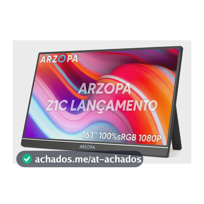 Monitor Portátil Ultra Slim Fino Ips Arzopa Z1c Gamer 16.1 Polegadas 1920x1080p Fhd Full Hd Lcd Hdr Áudio Estéreo