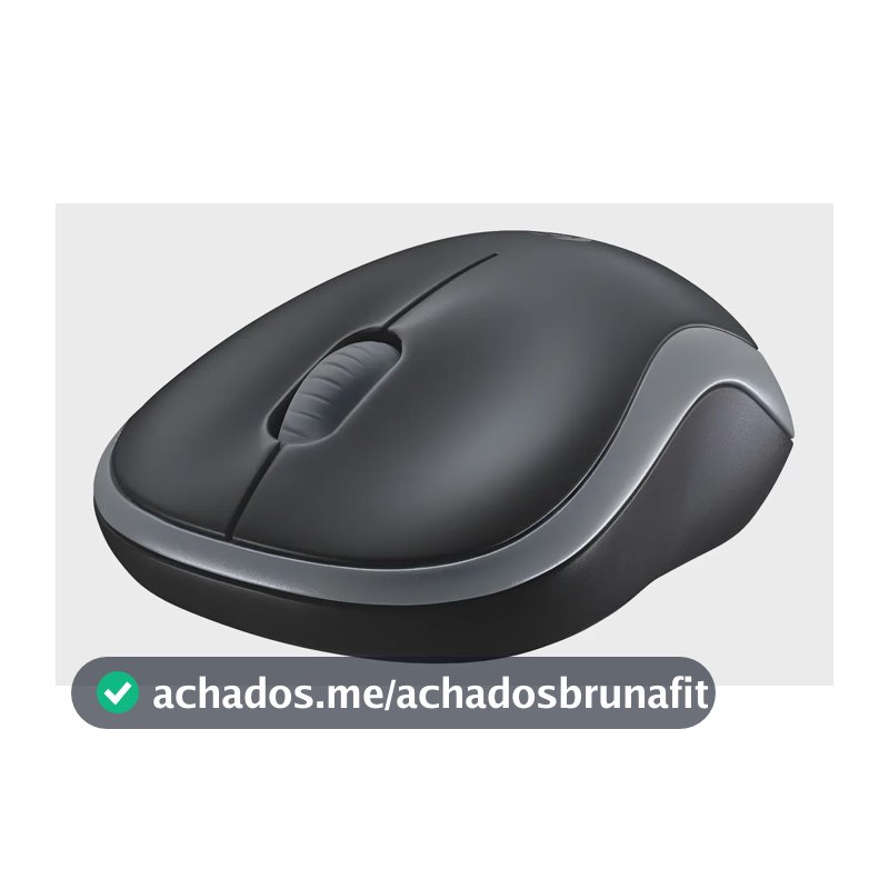 Mouse sem fio Logitech M185 - Cinza