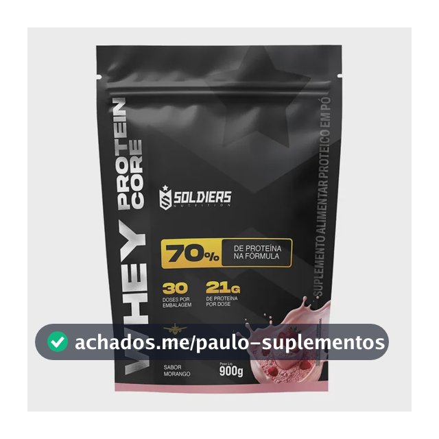 Whey protein Soldiers Nutrition em pó sabor Morango x 900g