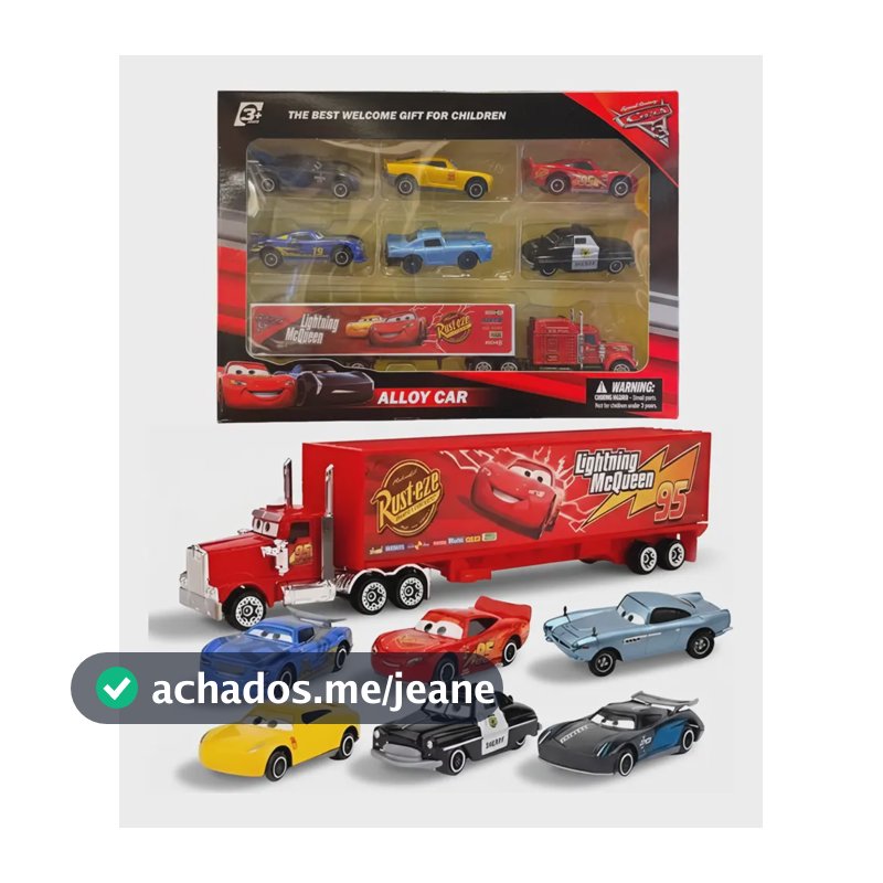 Kit 7 Carrinhos Metal Carros 3 O Filme - Relâmpago Mcqueen Kit 6 Carrinhos E Caminhão