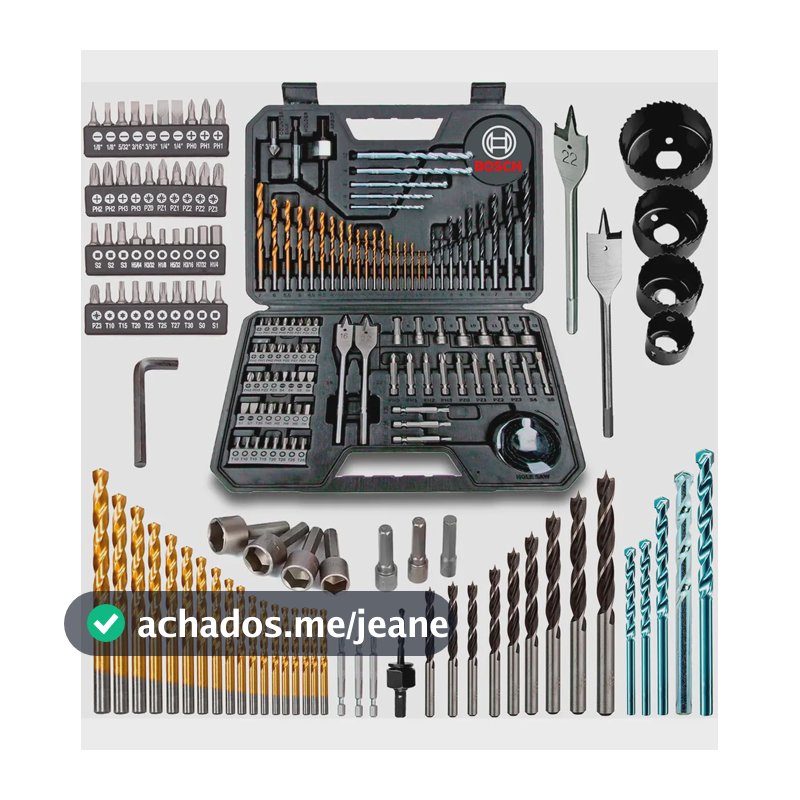 Bosch kit Jogo Maleta Titanio 103 Peças Brocas Pontas Bits