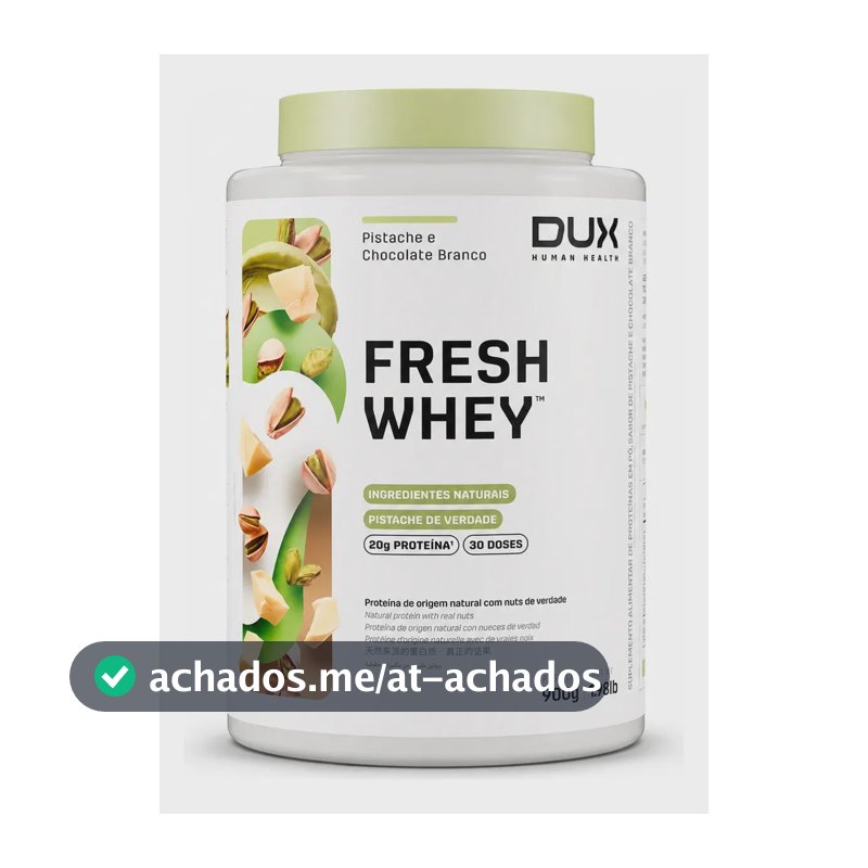 Proteína Dux Nutrition FreshWhey em pó sabor Pistache e Chocolate Branco x 900g