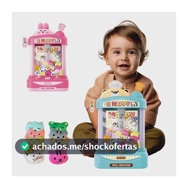 Máquina De Pegar Bichinho Infantil Garra Diversão Cor Azul