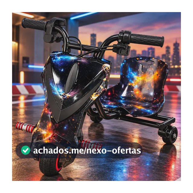 Patinete Triciclo Infantil Drift Elétrico Brinquedo 100kg Vermelho