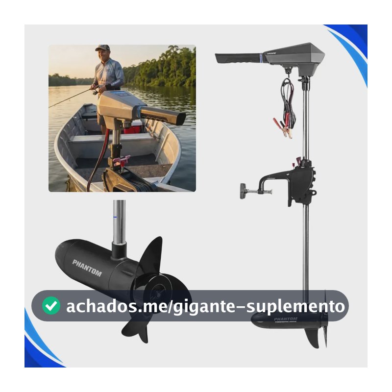 Motor elétrico phantom 44 libras água doce marine sports 520w