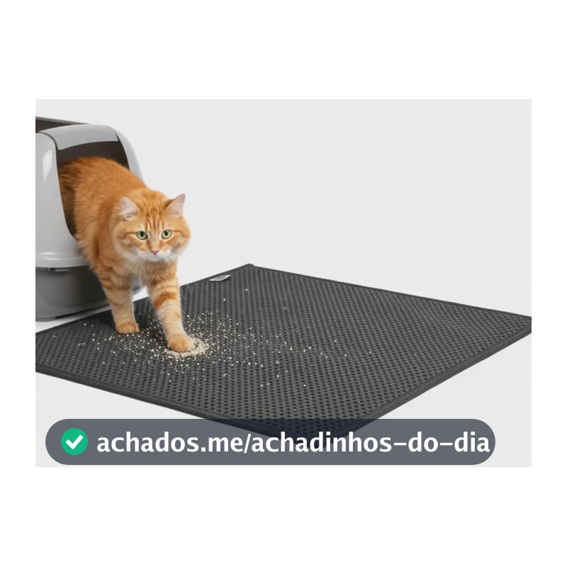 Tapete Coletor Areia Grande 100x75cm Para Gatos Limpa Patas