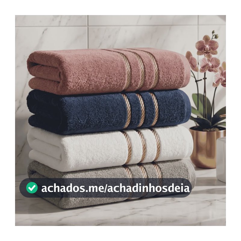Kit 4 Toalhas De Banho Premium 100% Algodão Grandes Felpudas