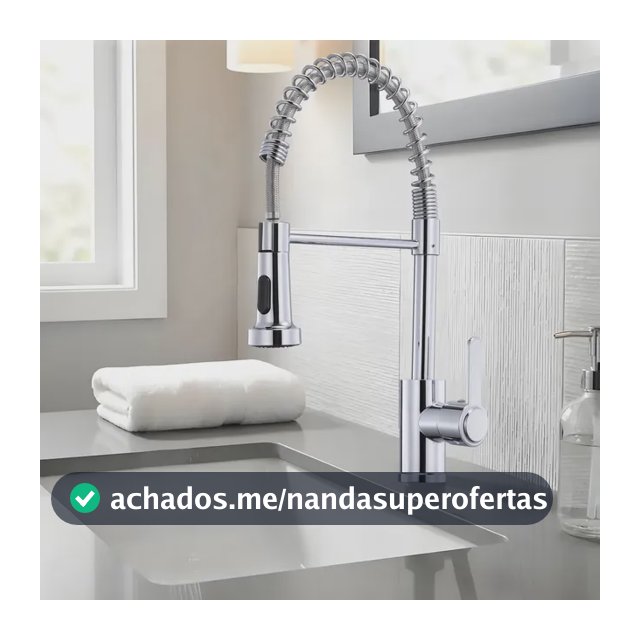 Torneira Aço Inoxidável Hongyu Luxo Flexível Prateado Brilhante