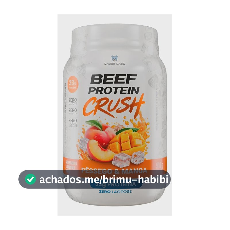 Beef Protein Crush Under Proteína Isolada 100% Carne Bovina Pessego E Manga 910g