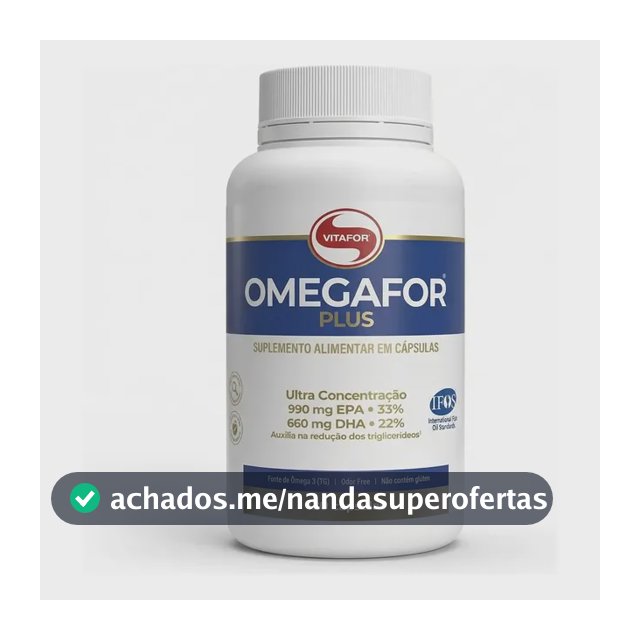 Ômega 3 Omegafor Plus Ultra Concentrado 120 Cápsulas Vitafor Sem Sabor