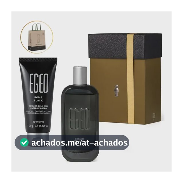 Egeo Bomb Black Kit Presente (2 Itens) O Boticário 90ml