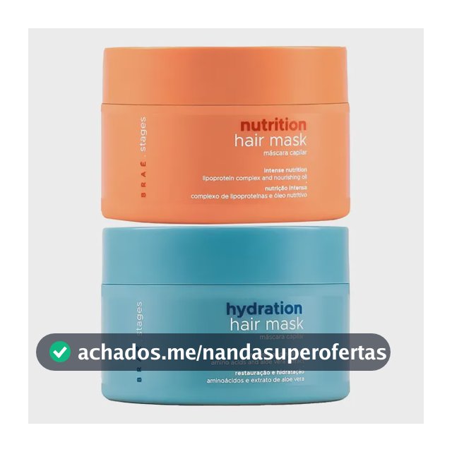 Máscaras De Tratamento Nutrição + Hidratação Stages - Braé