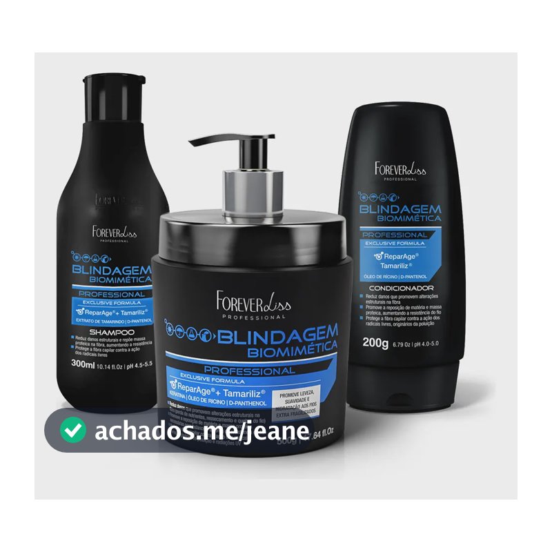 Kit Shampoo, Condicionador E Máscara Blindagem Capilar Forev