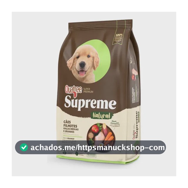 Ração Quatree supreme para Cachorro Filhote Quatree Supreme Raças Média/Grande 15kg