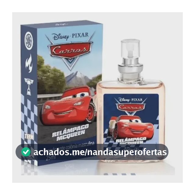 Perfume Colônia Disney Carros Relâmpago Mcqueen 25ml - Jequiti