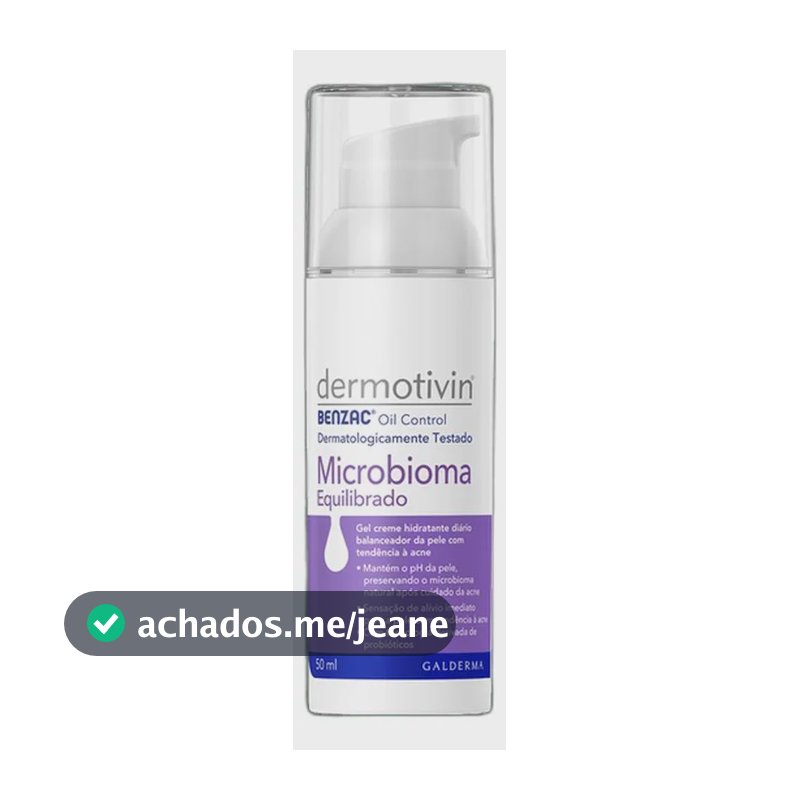 Dermotivin Benzac Oil Control - Hidratante Facial 50ml Oleosa Dia/noite