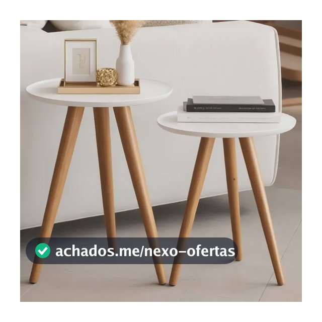 Mesa De Canto Pé Palito 2 Mesas Tripe Redonda Fosca