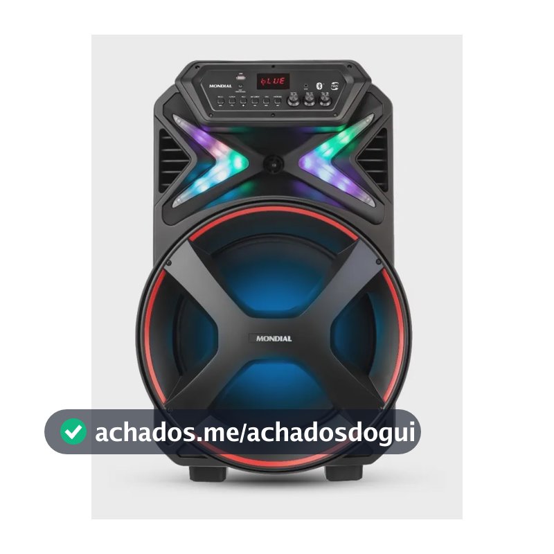 Caixa Amplificada Connect Lights Plus Cm-700 Mondial Cor Preto