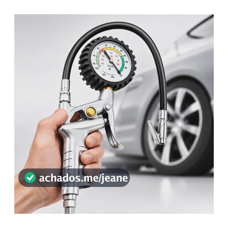 Calibrador De Pneus Profissional Com Manômetro 220 Psi 16bar