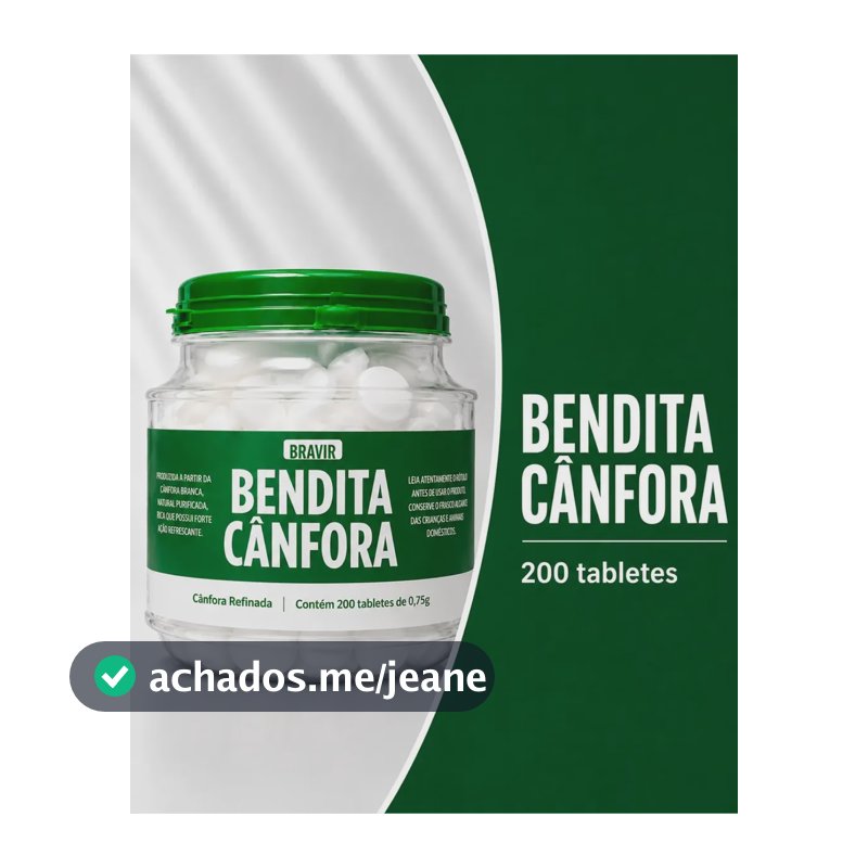 Pastilha Bendita Canfora Bravir Armários E Gavetas Pote 200