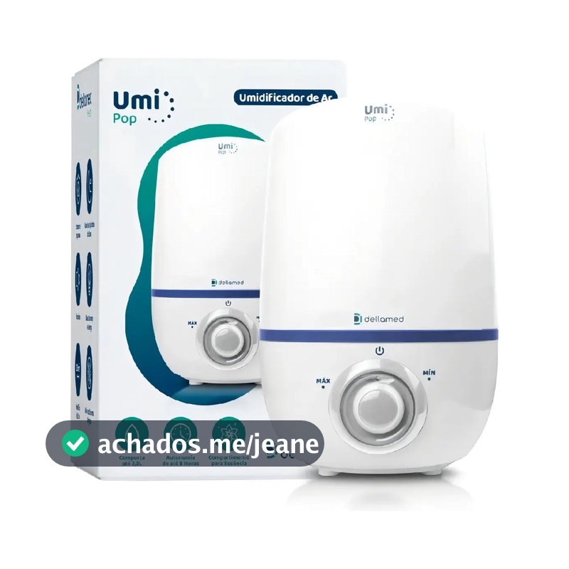 Umidificador De Ar Ultrassônico Umi Pop Health 2,3l Dellamed Cor Branco Bivolt