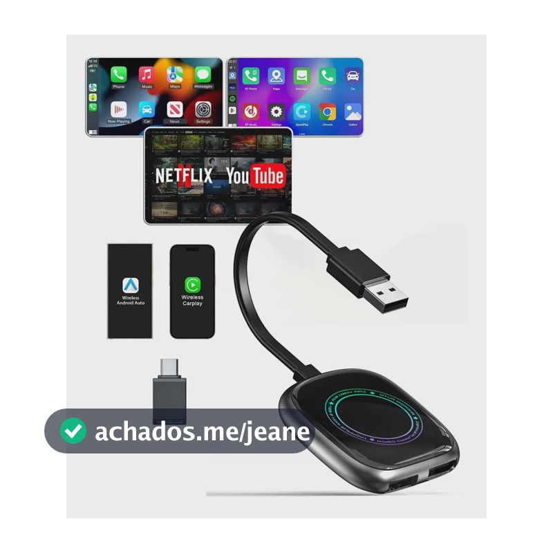 Carplay Android Auto Sem Fio Youtube Netflix Videos 4x1 4gb 4gb 32ram 4x1 Hdmi Dual-wifi Processador A53