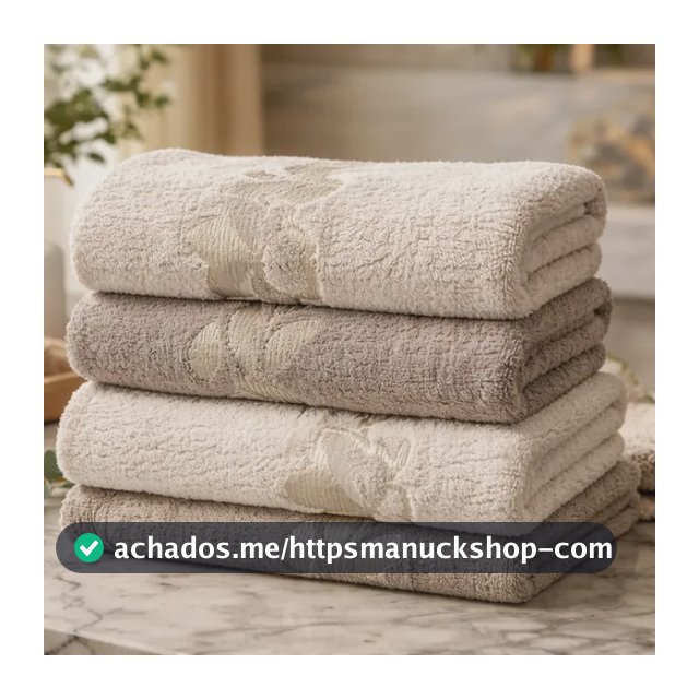 Toalhas De Banho  450g 70x150 Cm - 4 Peças (2 Banho + 2 Rost Marrom E Cáqui Liso