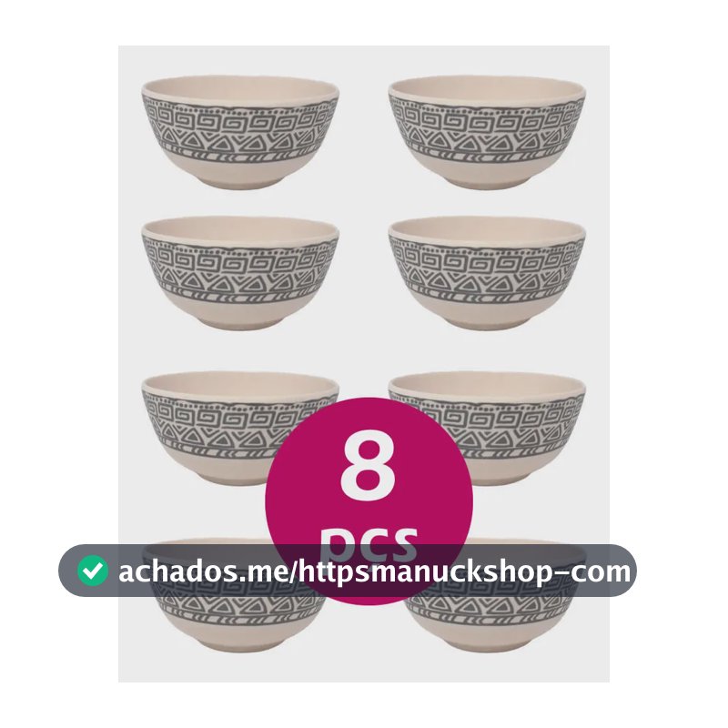 Kit 8un Tigela Bowl Cumbuca Ecológico 300ml Sopa Caldo