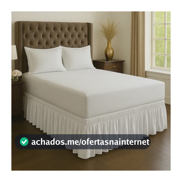 Saia 2 Elástico Box Casal Queen Protetora Ajustável Barato