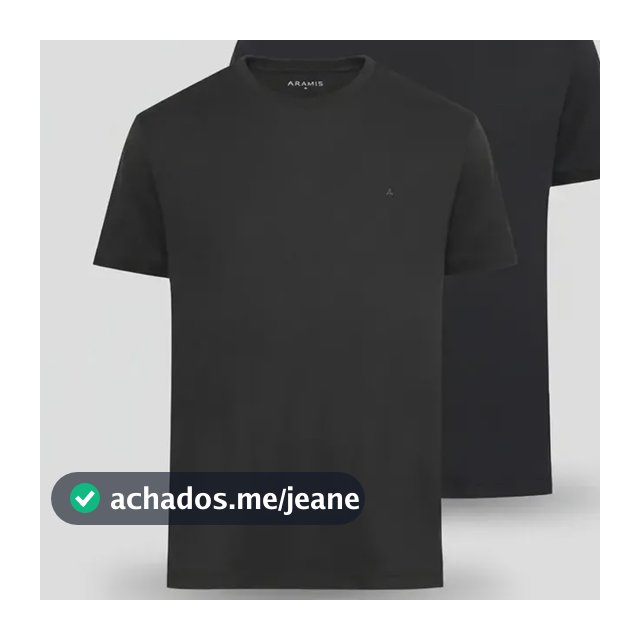 Kit 2 Camisetas Aramis Básicas Pretas