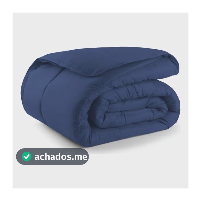 Edredom Casal Queen Micropercal 400 Fios Azul Marinho Hotel