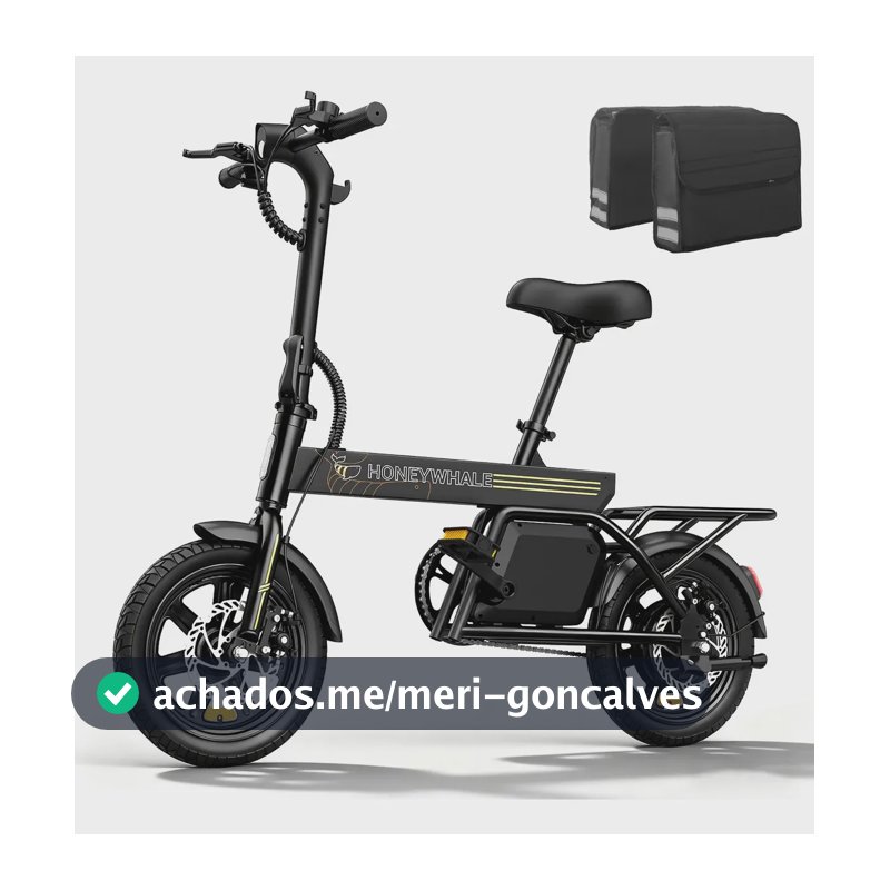 Honeywhale B20 Bicicleta Elétrica, 440w-35km-25km/h-120kg, Scooter Motor-ebike-adulto-bike-autonomia-velocidade Máxima-carga-honey Whale-fat-dobravel, 14 Aro, Freios A Disco Dianteiros E Traseiros
