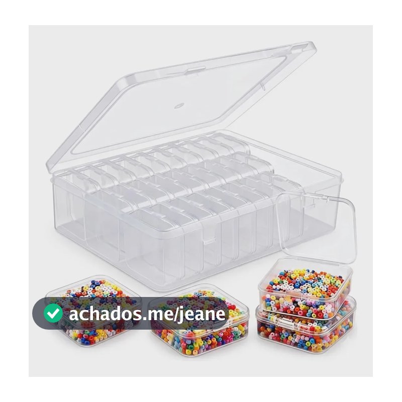 Caixas Organizadora Armazenamento 30 Caixas Pequenas Peças Transparente