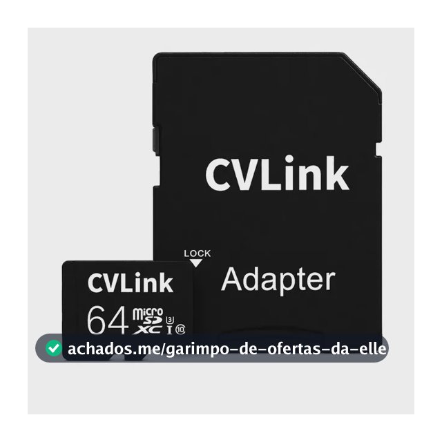 Cartão De Memória Sd Cvlink 64gb V30 U3/uhsi 4k Câmeras