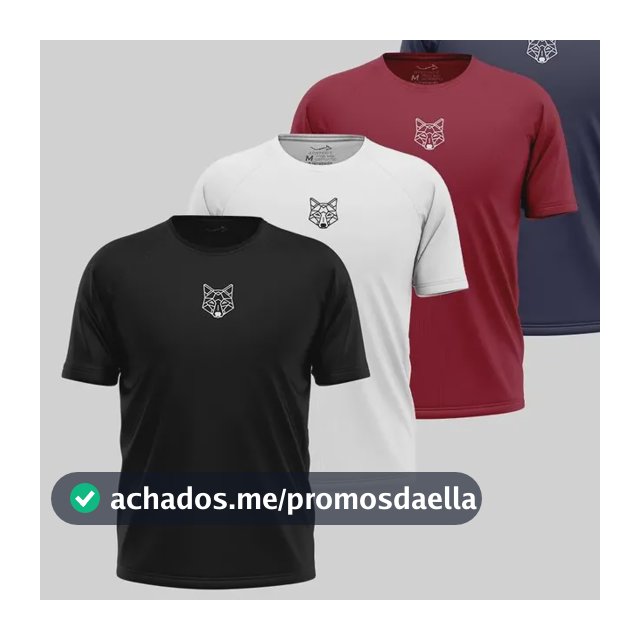 Kit 4 Camisetas Masculinas Dry Lobo Alpha