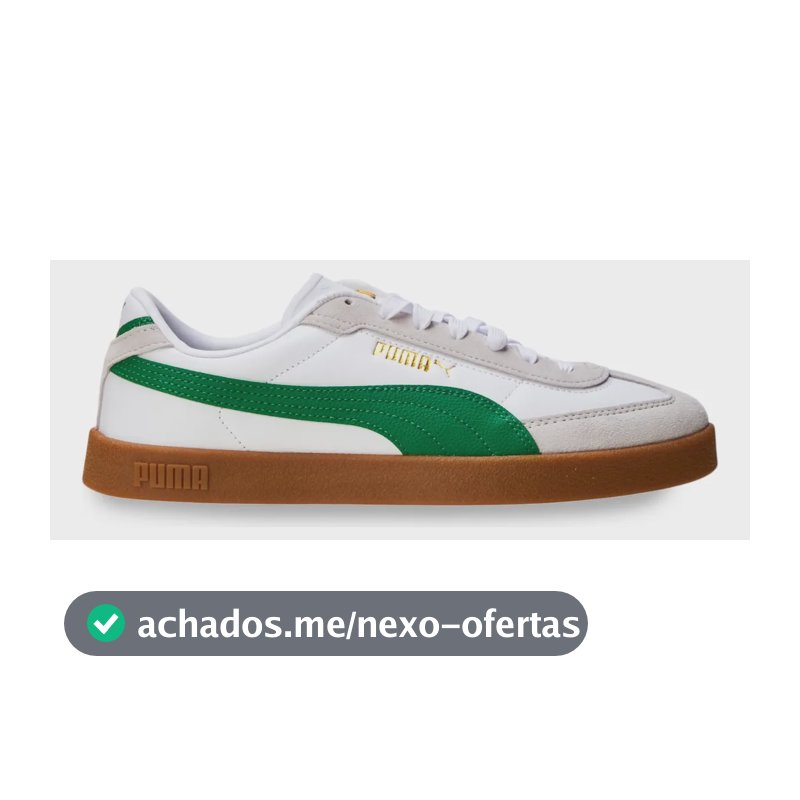 Tênis Masculino Club Ii Era Puma Branco/verde Geométrico 42 Br