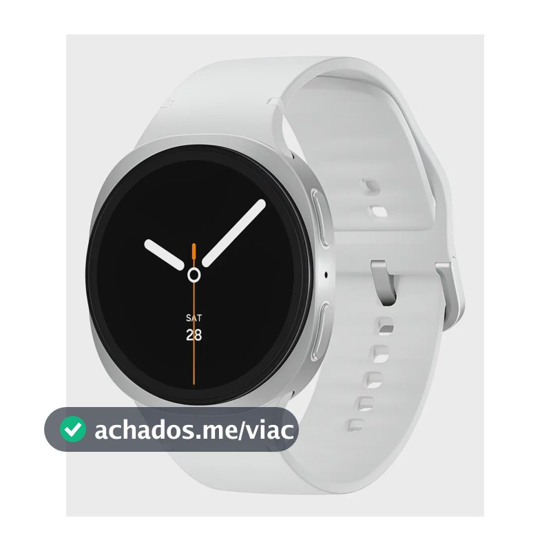 Samsung Galaxy Watch8 Smartwatch 40mm Lte, Galaxy Ai Caixa Prata Pulseira Prata Bisel Prata