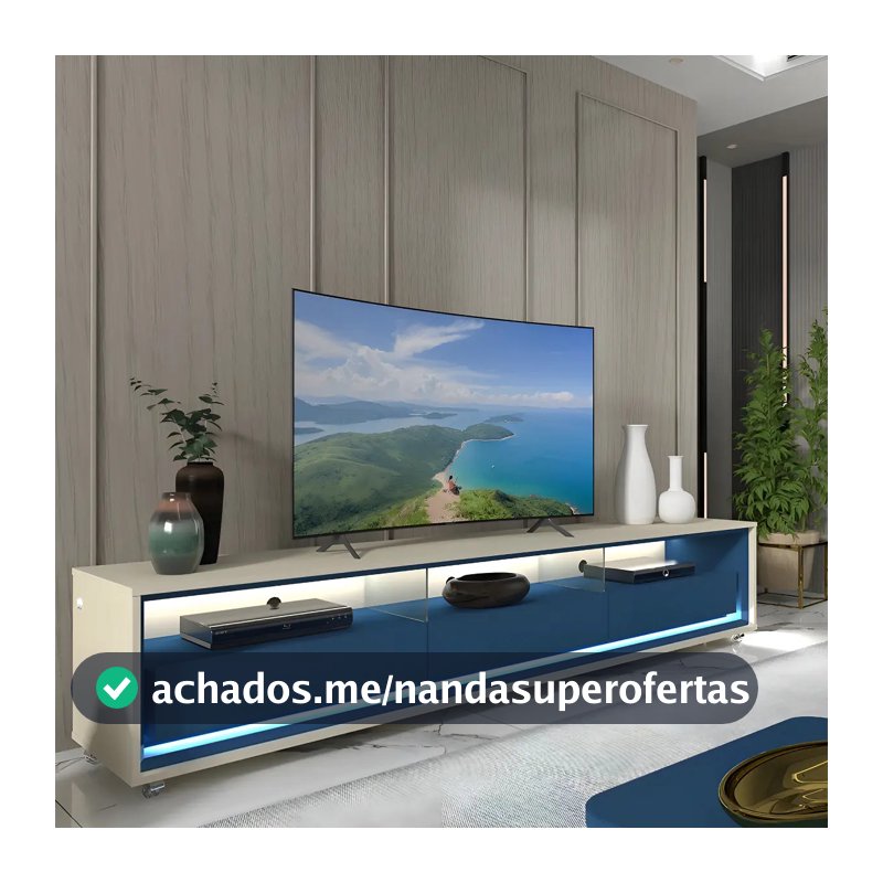 Rack Para Tv Até 85 Polegadas Com Led Com Rodízios Ac
